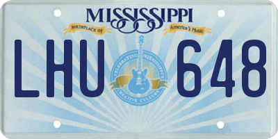 MS license plate LHU648
