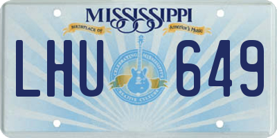 MS license plate LHU649