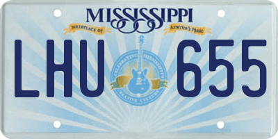 MS license plate LHU655
