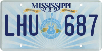 MS license plate LHU687