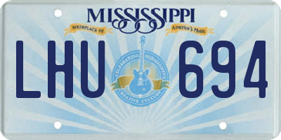 MS license plate LHU694
