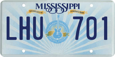 MS license plate LHU701