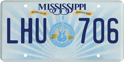 MS license plate LHU706