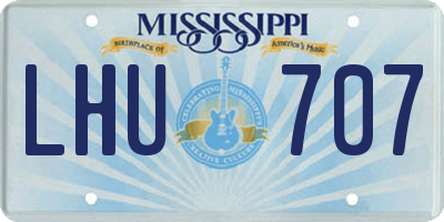 MS license plate LHU707