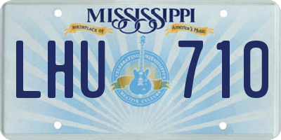 MS license plate LHU710