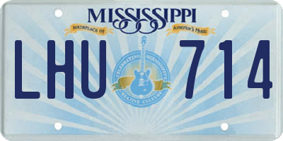 MS license plate LHU714