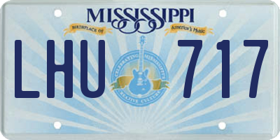 MS license plate LHU717
