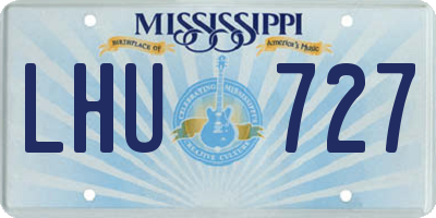 MS license plate LHU727