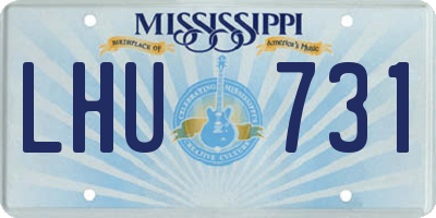 MS license plate LHU731