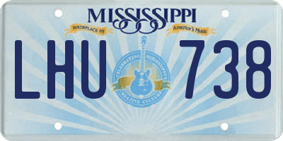 MS license plate LHU738