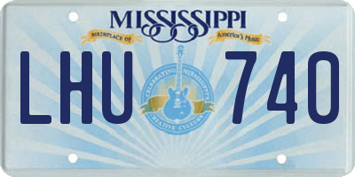 MS license plate LHU740