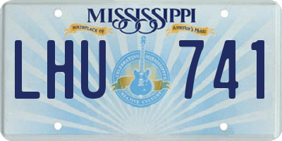 MS license plate LHU741