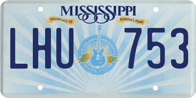 MS license plate LHU753