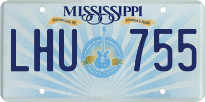 MS license plate LHU755