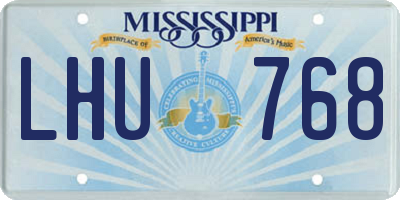 MS license plate LHU768