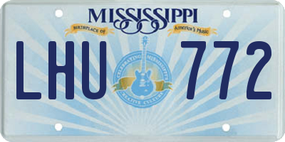 MS license plate LHU772