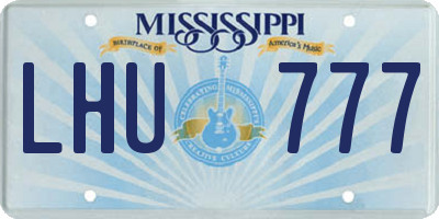 MS license plate LHU777