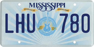 MS license plate LHU780