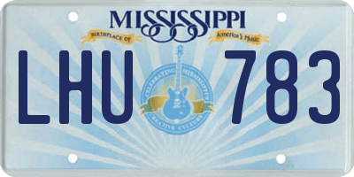 MS license plate LHU783
