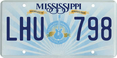 MS license plate LHU798