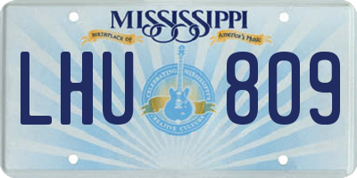 MS license plate LHU809