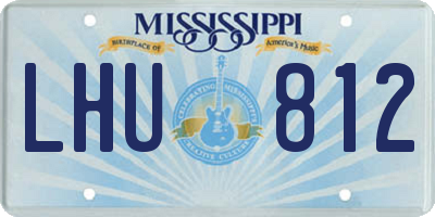MS license plate LHU812