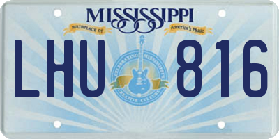 MS license plate LHU816
