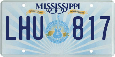 MS license plate LHU817