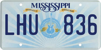 MS license plate LHU836