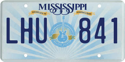 MS license plate LHU841