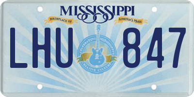 MS license plate LHU847