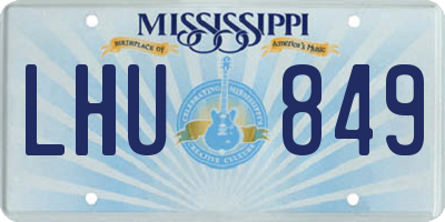 MS license plate LHU849