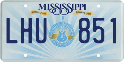 MS license plate LHU851