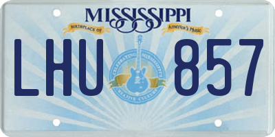 MS license plate LHU857