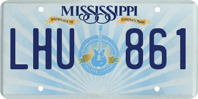 MS license plate LHU861