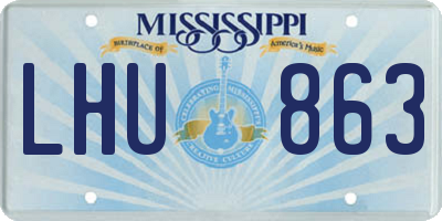 MS license plate LHU863