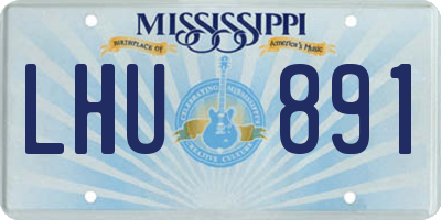 MS license plate LHU891