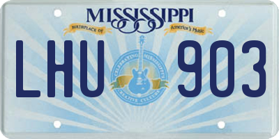 MS license plate LHU903