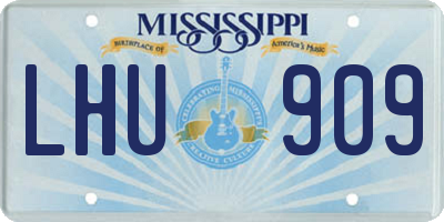 MS license plate LHU909