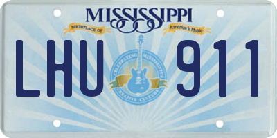 MS license plate LHU911