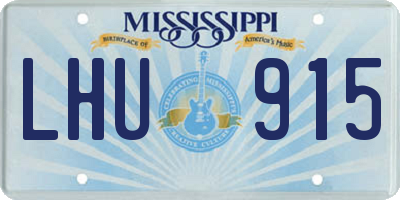 MS license plate LHU915