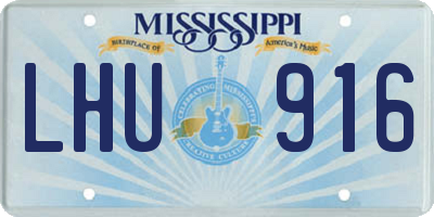 MS license plate LHU916