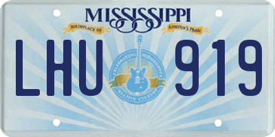 MS license plate LHU919