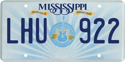 MS license plate LHU922