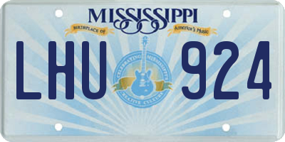 MS license plate LHU924