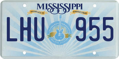 MS license plate LHU955
