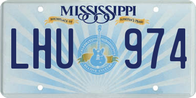 MS license plate LHU974