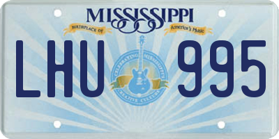 MS license plate LHU995