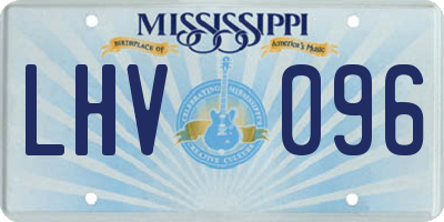 MS license plate LHV096