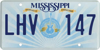 MS license plate LHV147